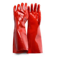 Chemical & Oil Resistant Work PVC Gloves in Uganda